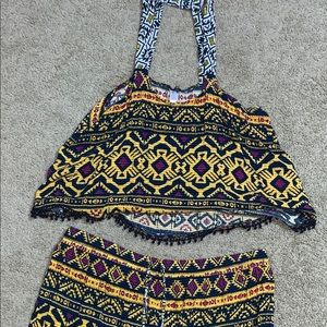 Crop top and short set